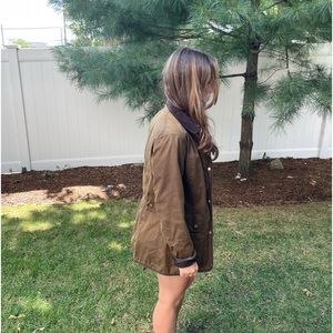 Barbour womens waxed coat size 4 us